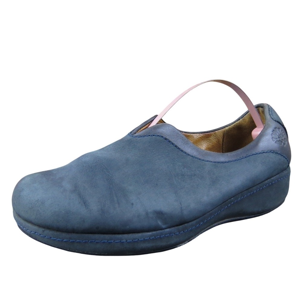 Rogue Slip-On Women 7 Navy Leather Comfort Casual Shoes Cushioned